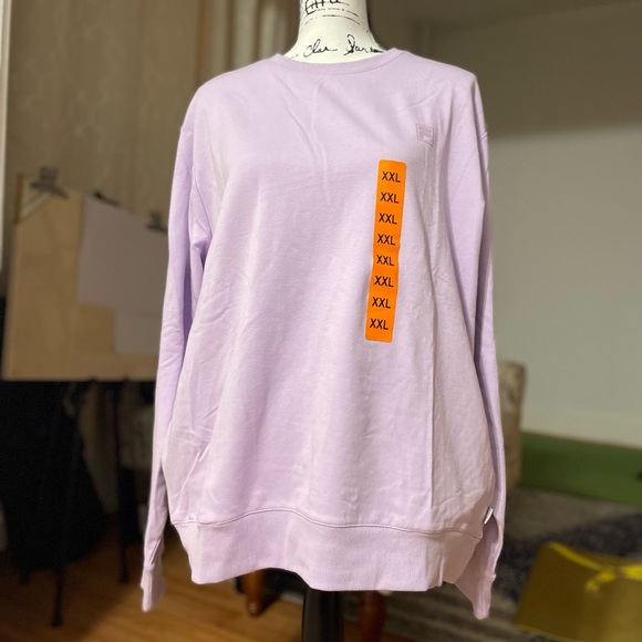 NWT Women’s Size XX-Large Fila Crewneck Sweater With Two Side Pockets Lavender - Picture 3 of 12